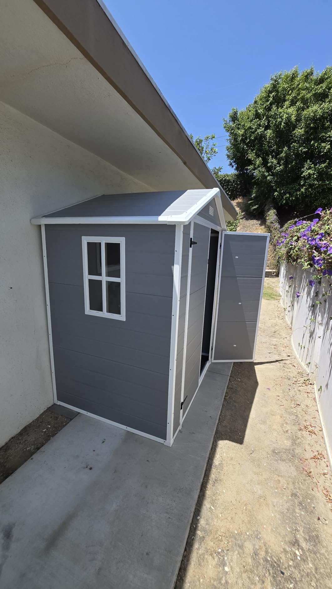 Patiowell 8x6 FT Resin Outdoor Storage Shed with Floor, Beige customer photo 2