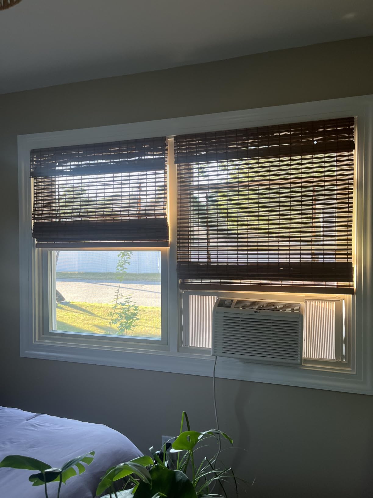 CHICOLOGY Cordless Bamboo Roman Shade, Light Filtering, Squirrel 27