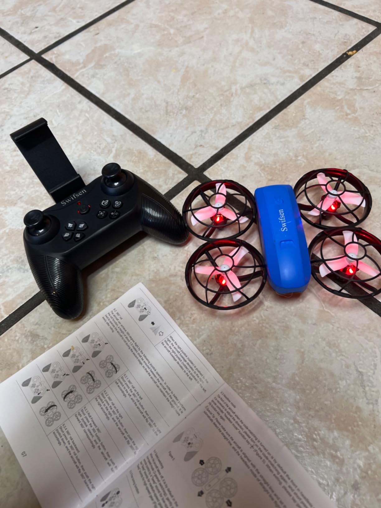 Swifsen Drones for Kids with Camera,Rc Drone Indoor Small Helicopter,Birthday Gifts for Boys and Girls Beginners Friendly,Mini Quadcopter Toy With 2 Batteries,Propeller Protect,Altitude Hold customer photo 2