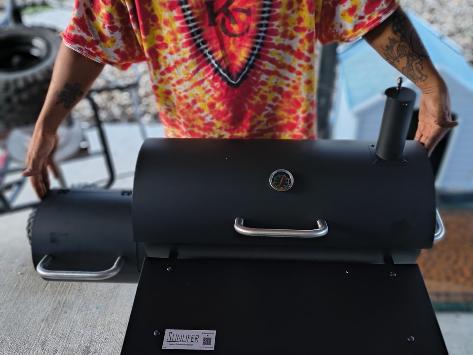 Charcoal Grill Offset Smoker: Charcoal Barbecue Grills customer photo 2