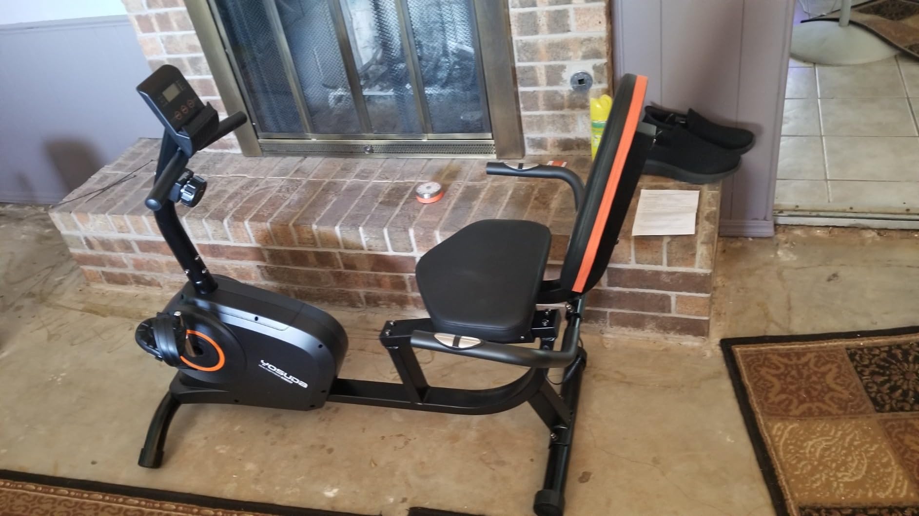 YOSUDA Recumbent Exercise Bike for Home, Magnetic Stationary Bike for Seniors | Quiet Recumbent Bikes with Adjustable Seat, 350LB Capacity, 16-level Resistance, LCD Monitor & Pulse Sensors customer photo 2