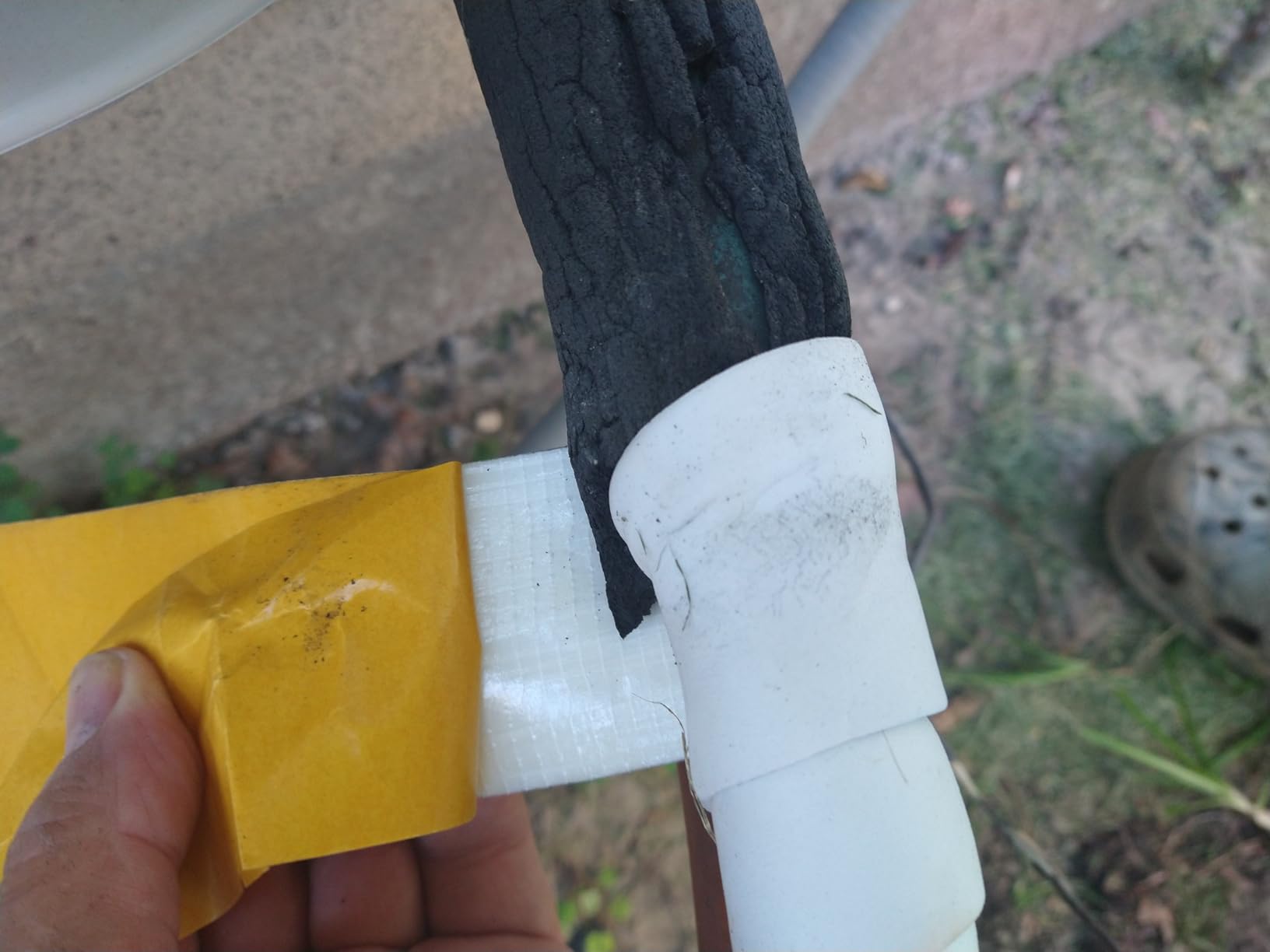 DEMEDO Pipe Insulation Tape, Pipe Wrap Insulation Foam Tape Self Adhesive, Outdoor Water Pipe Insulation Roll for HVAC, AC Line Insulation, 2 inch x 16.5 FT Heat Tape for Water Pipe, Black customer photo 2