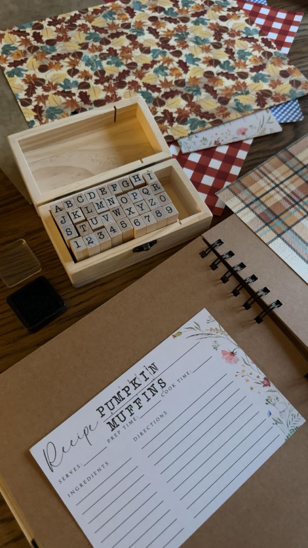 36 Pcs Small Wooden Rubber Stamps, Wooden Box Multipurpose Number Alphabet Letter Wood Rubber Stamp for Card Making, DIY Craft, Scrapbooking Supplie, etc customer photo 1
