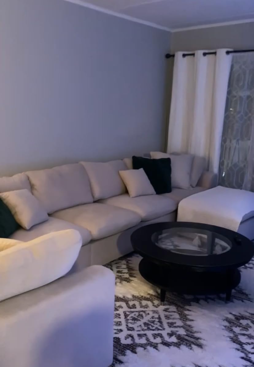 Oversized Modular Sectional Sofa, 7 Seater Cloud Couch with Ottoman | 130
