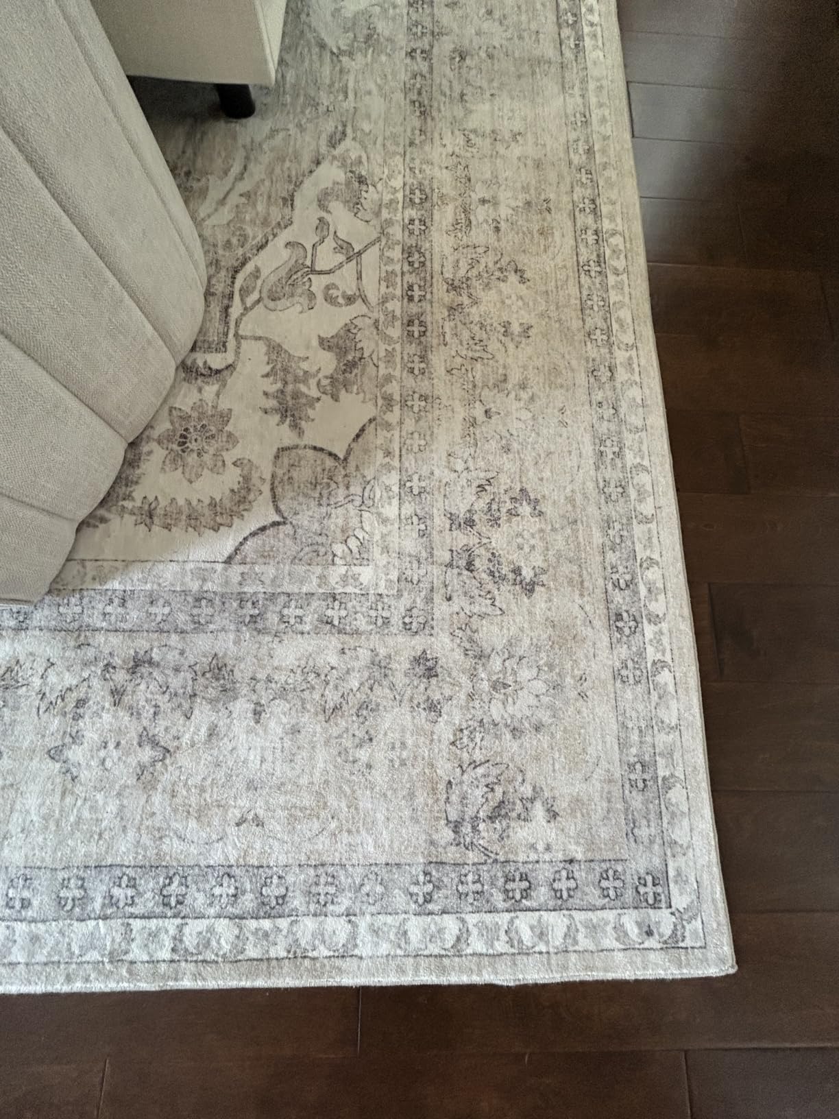 8x10 Area Rugs for Living Room: Washable Bedroom Rug Non Slip Floral Carpet customer photo 1