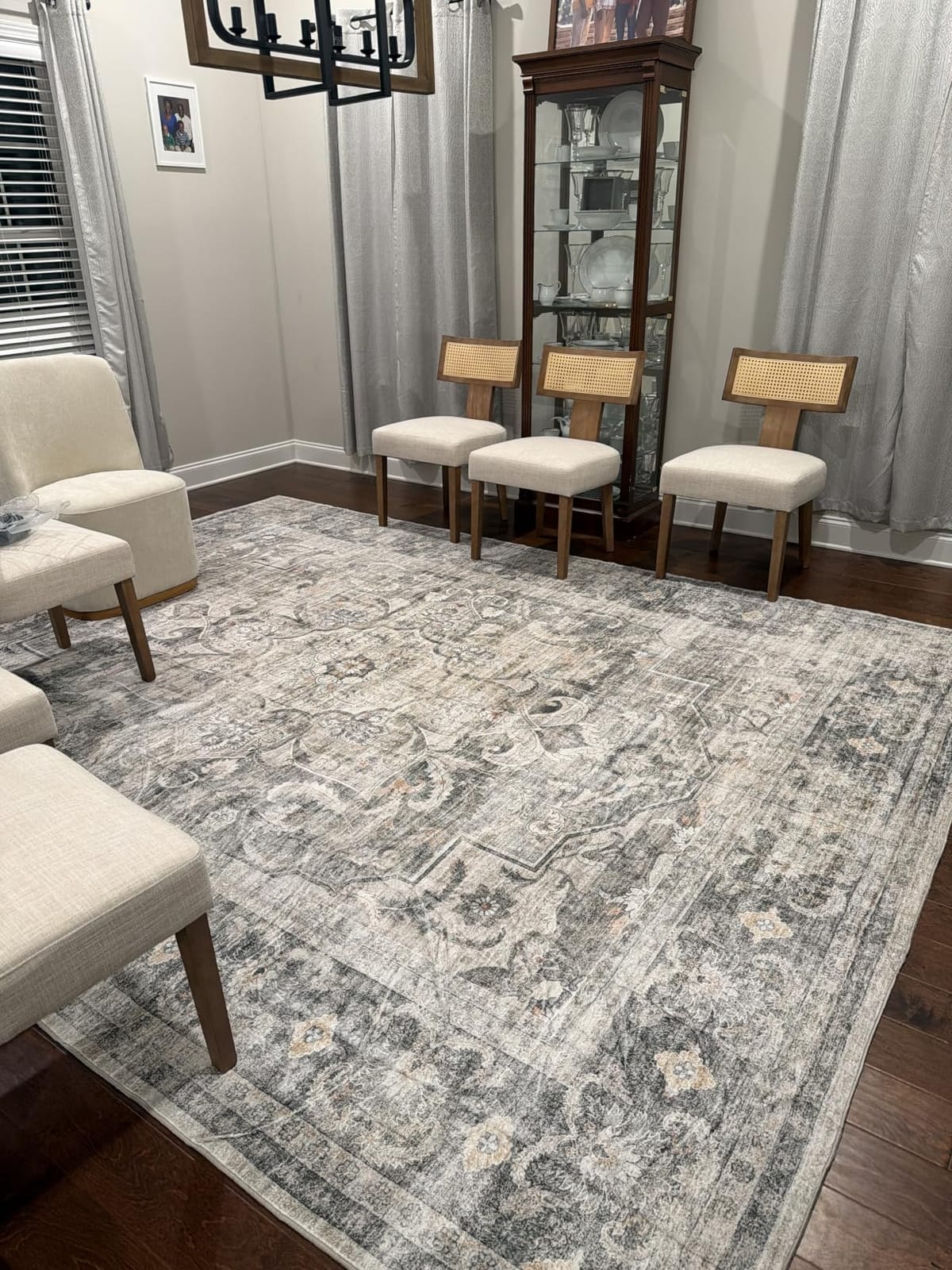 8x10 Area Rugs for Living Room: Washable Bedroom Rug Non Slip Floral Carpet customer photo 2