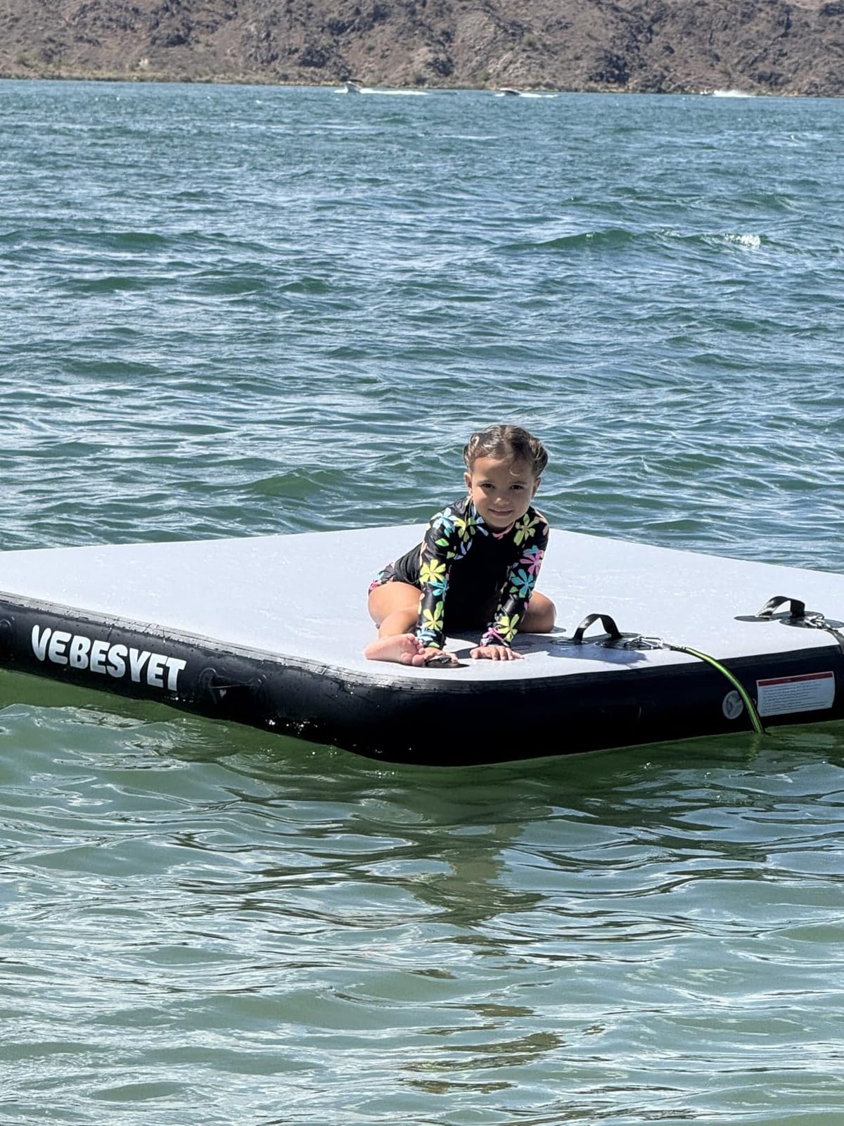 Inflatable Floating Dock Platform with Soft Ladder customer photo 1