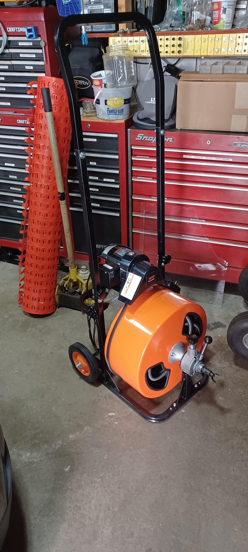 VEVOR Drain Cleaner Machine 100FT x 3/4 Inch Auto Feed Sewer Snake Auger customer photo 1