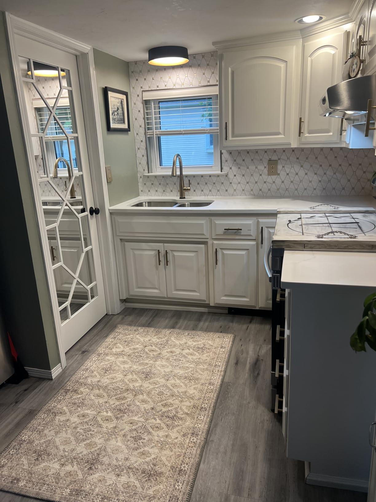 STICKGOO 10 Sheets Peel and Stick Backsplash, Polished Dolomite customer photo 1