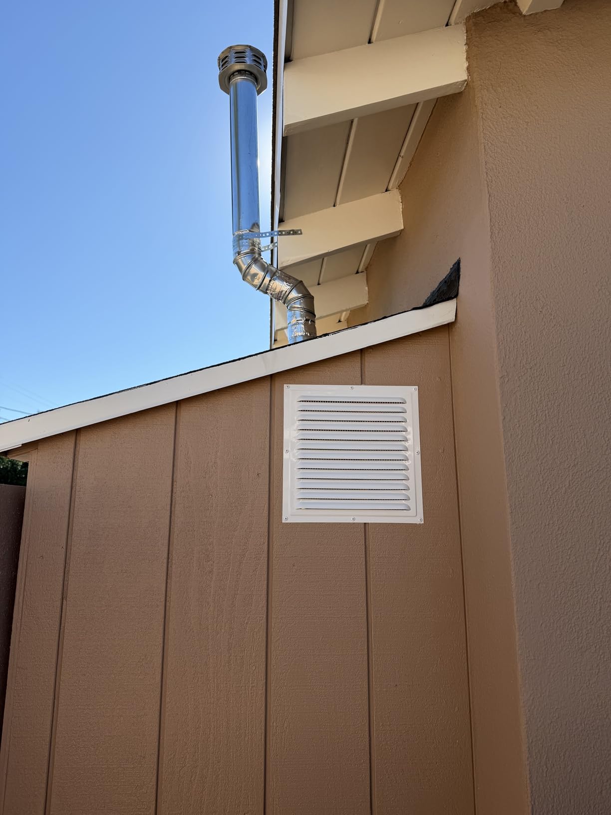 2pcs Attic Vent Soffit Vent Aluminum Wall Vent Metal Shed Vent Square Vent Louver Vent Grille with Built-in Insect Screen for Exterior Door House Attic Garage Ceiling (White 6