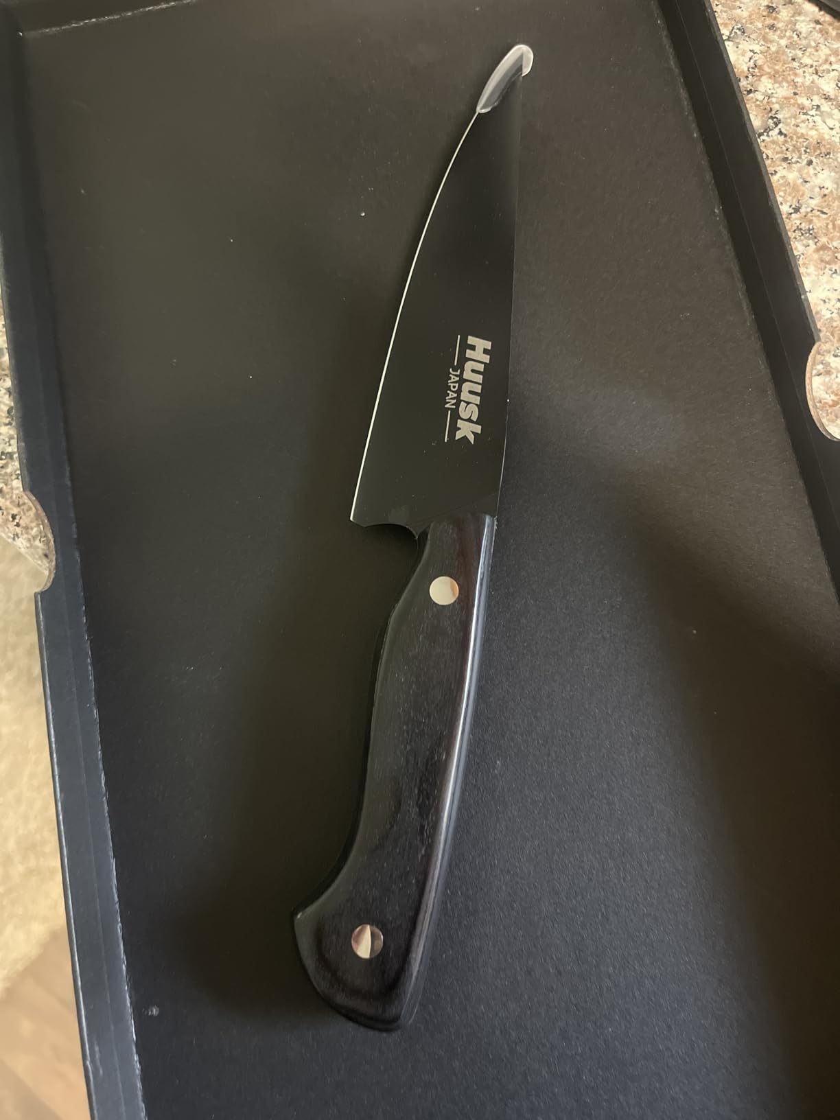 Huusk Japanese Kitchen Knife Set of 3, Sharp Chef Knife Set for Kitchen customer photo 2