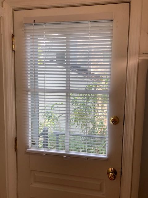 Aluminum Mini Blinds Cordless Blinds, White, Custom Size customer photo 2
