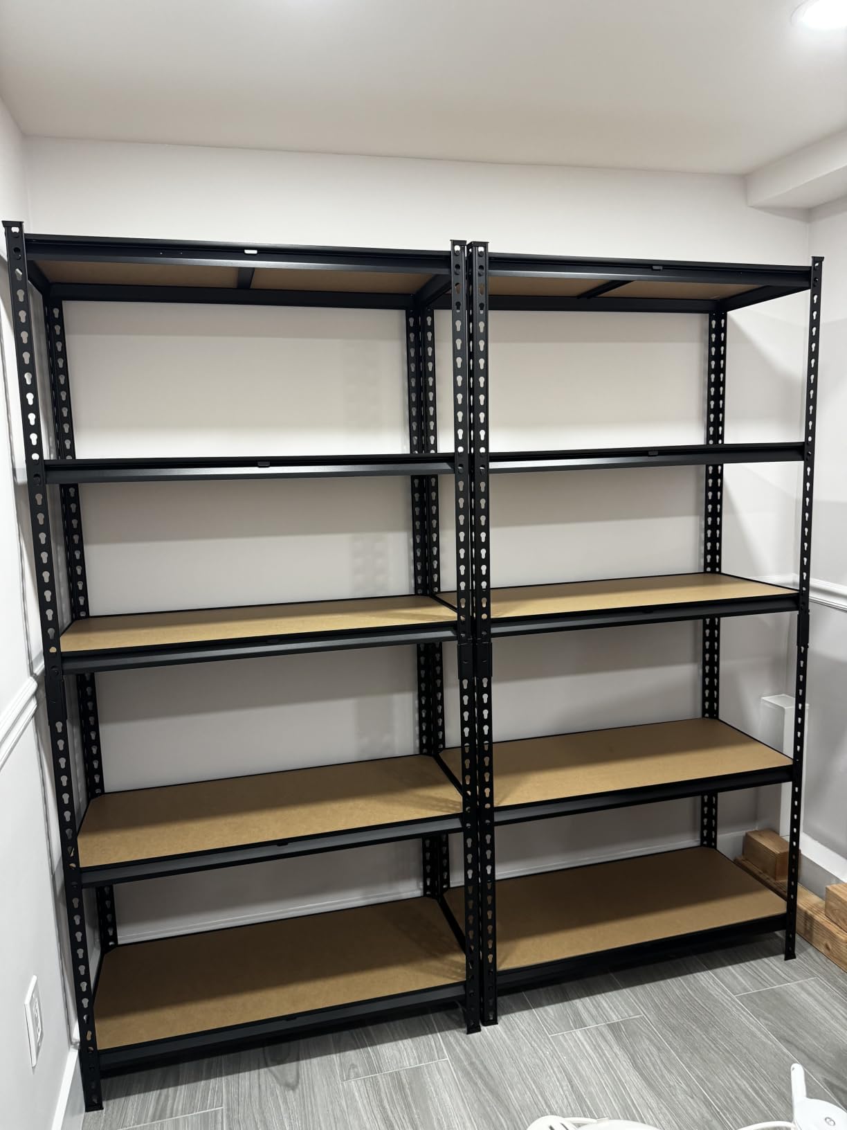 REIBII 4 Pack Storage Shelves,5 Tier Heavy Duty Metal Garage Shelving customer photo 1