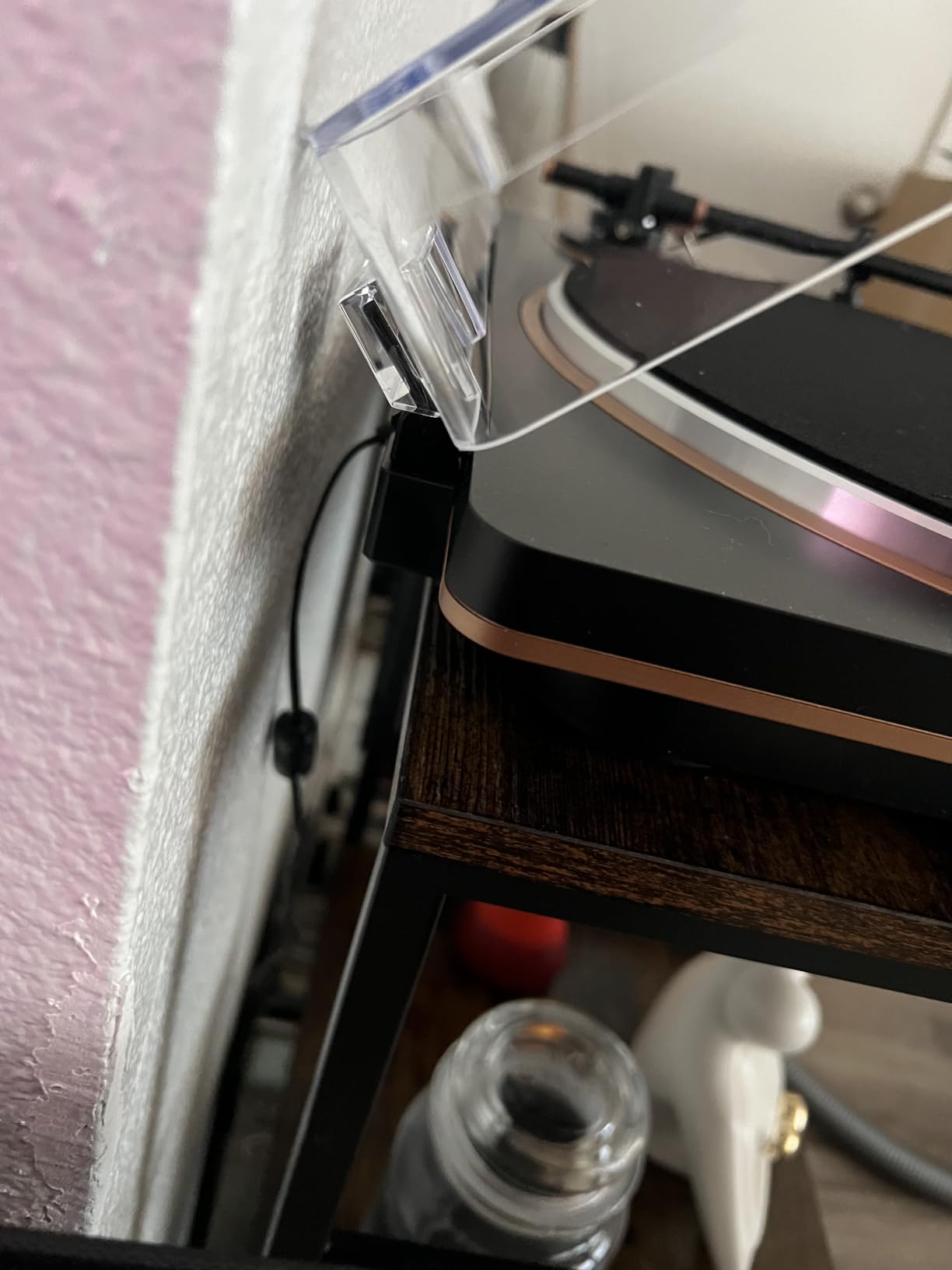 ThreeHio Record Player Stand, Turntable Stand with Vinyl Storage Holds up to 300+ Albums, Storage Cabinet for Vinyl Records, Record Player Table for Living Room customer photo 2