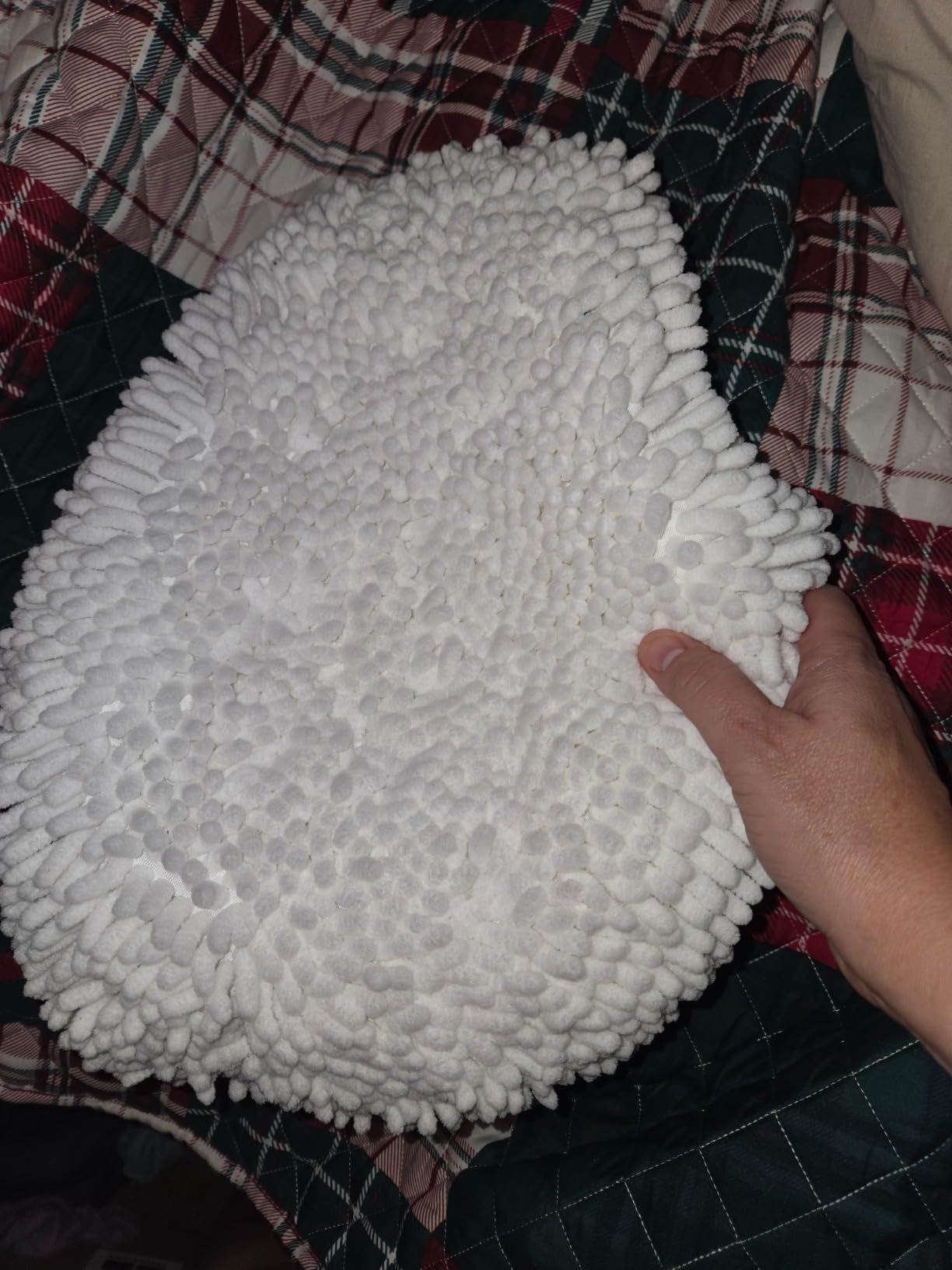 Smiry Soft Chenille Bathroom Toilet Lid Cover 17.5x15, Black customer photo 1