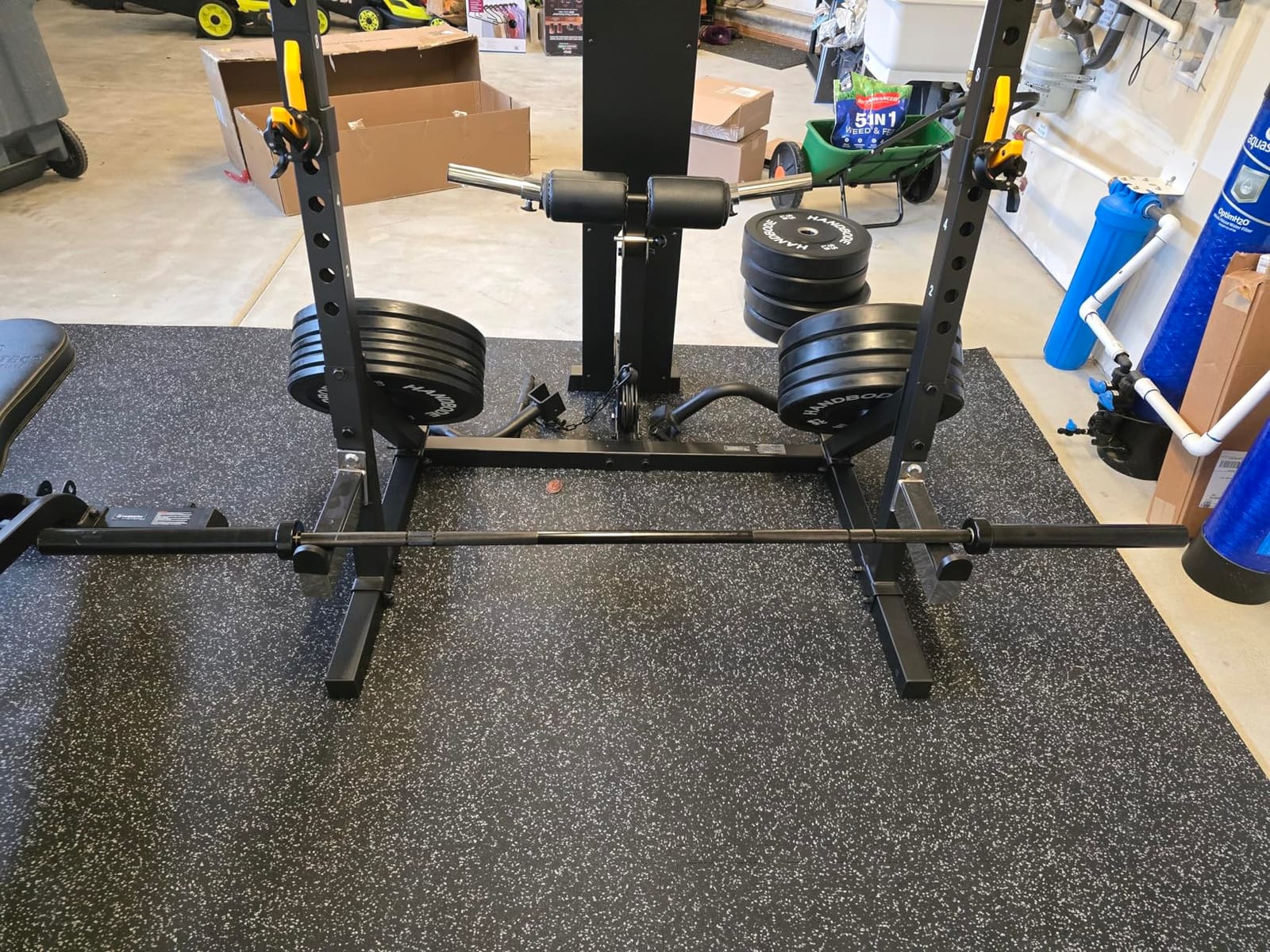 HANDBODE 7 ft Olympic Barbell, 45 lb Weight Bar, 2-Inch Sleeves customer photo 2