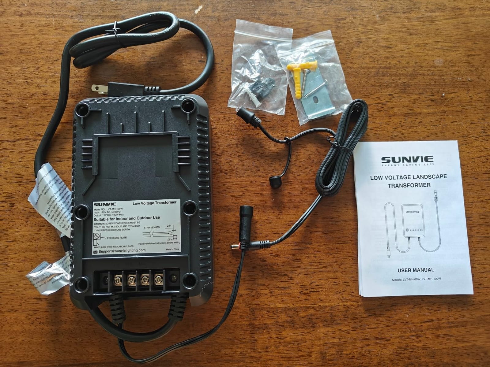 SUNVIE 100W Low Voltage Transformer Outdoor, 120V to 12V DC Weatherproof | Timer & Photocell Sensor, Low Voltage Landscape Transformer Landscape Lighting Transformer for Outdoor Spotlights Path Lights customer photo 2