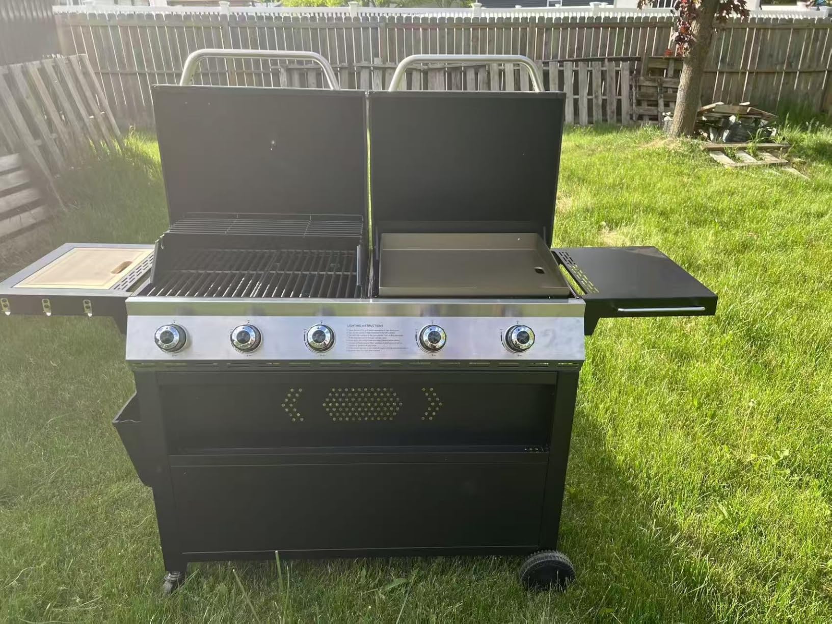 Captiva Designs Propane Gas Griddle Grill Combo with Lid & Flat Top Griddle customer photo 2