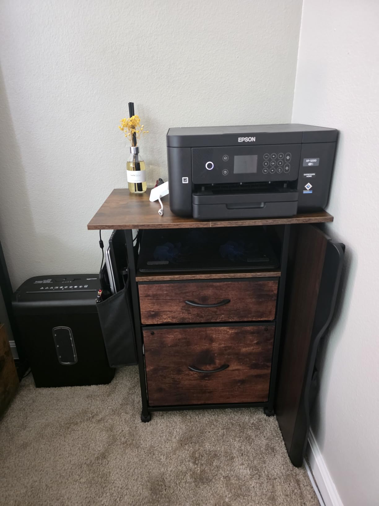GYIIYUO 2 Drawer File Cabinet 24''W, Mobile Filing Cabinet, Printer Stand customer photo 1