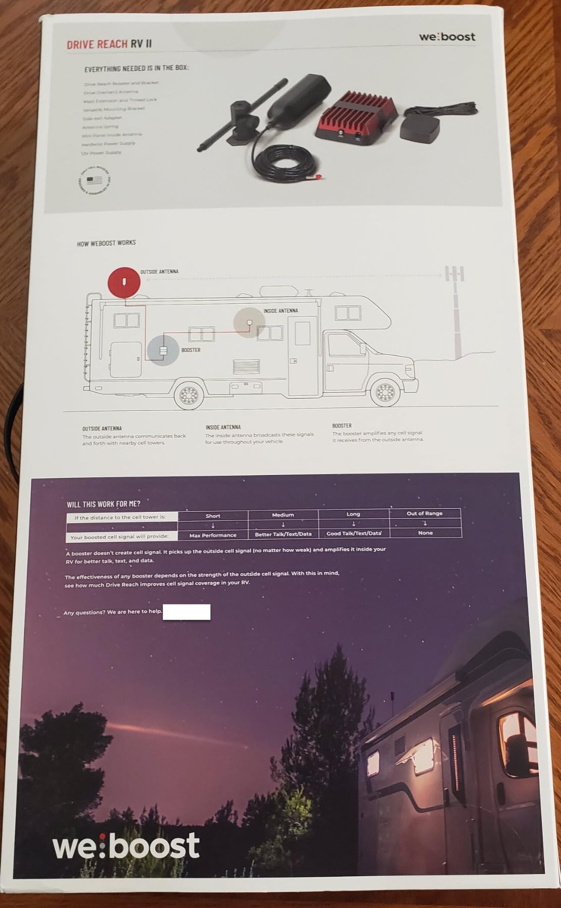weBoost Drive Reach RV II- Cell Phone Signal Booster kit | Boosts 4G LTE & 5G for All U.S. Carriers - Verizon, AT&T, T-Mobile & More | Made in the U.S. | FCC Approved (Model 474061) customer photo 1