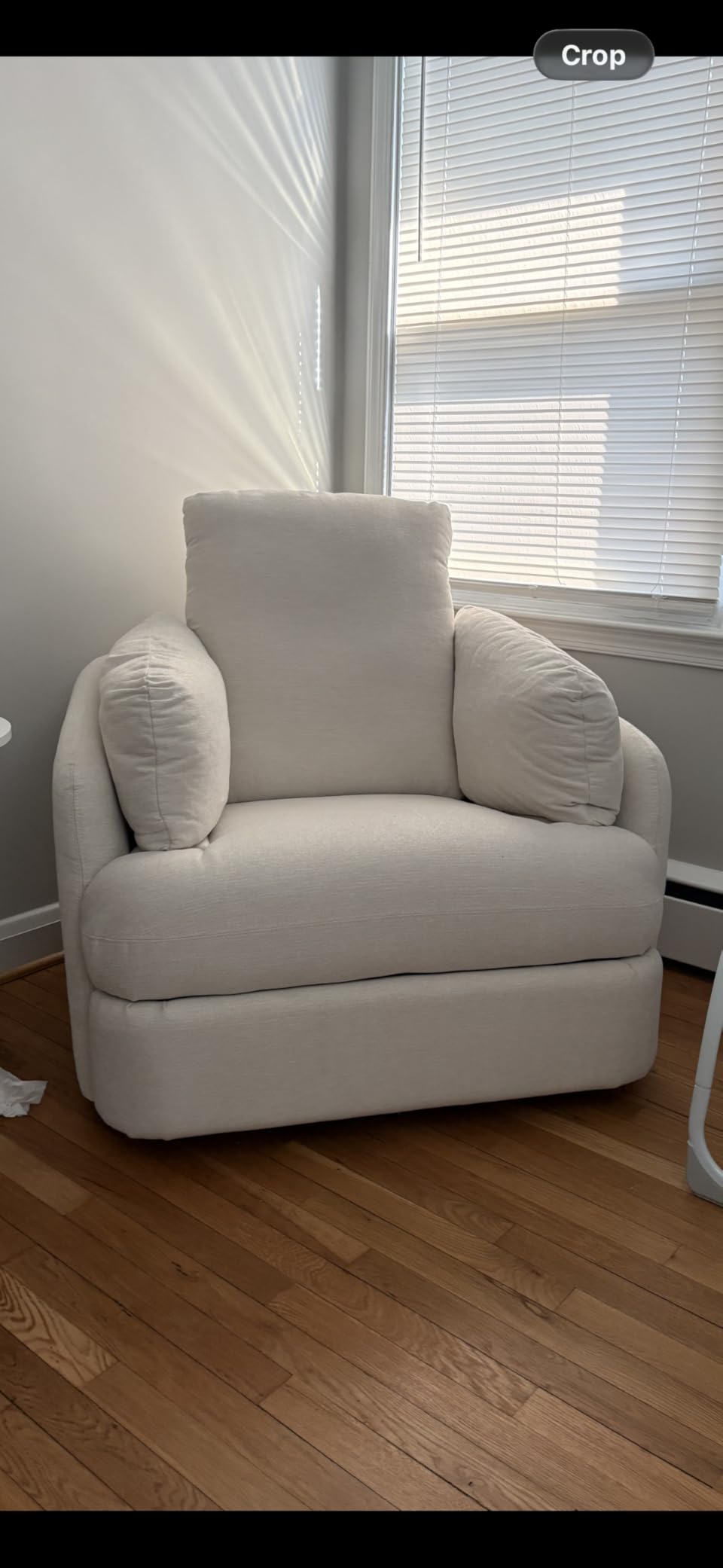 Signature Design by Ashley Modmax Contemporary Swivel Glider Nursery Recliner, Stain-Resistant Next-Gen Nuvella Performance Fabric customer photo 2
