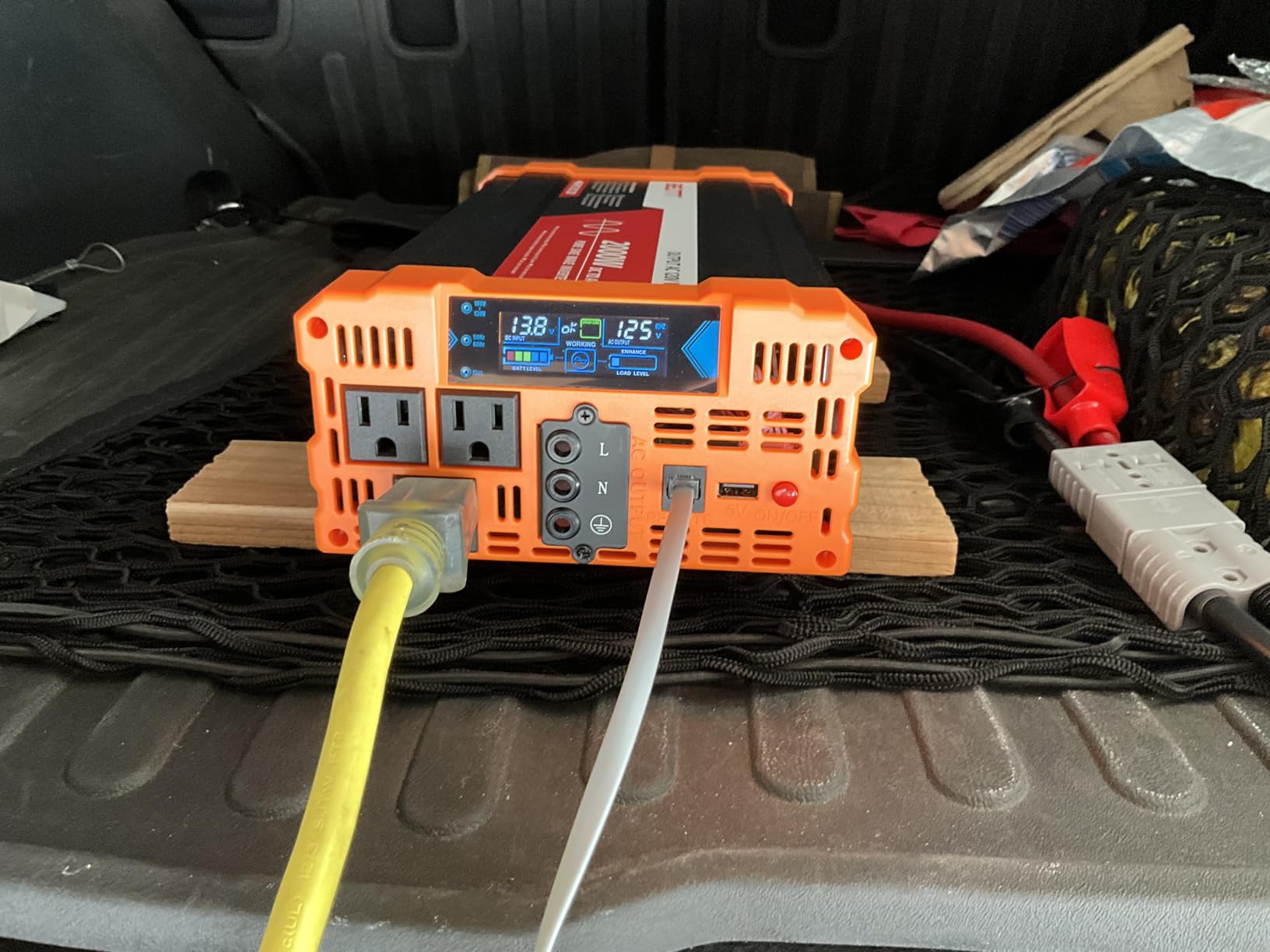 BELTTT 2000W Pure Sine Wave Inverter 12V DC to 120V AC, 4000W Surge | LCD Display, Dual AC and 20A Outlets, 23ft Remote, Hardwire Port, USB, Power Inverter for Solar, RV Truck, 93% Max Efficiency customer photo 1