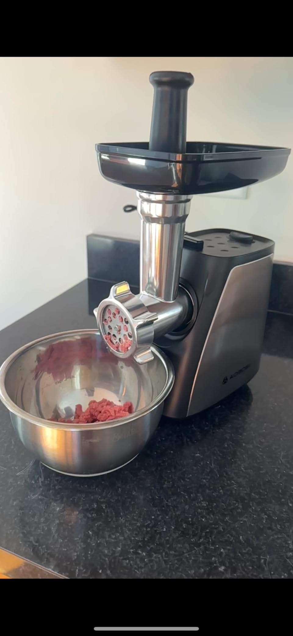 AAOBOSI Meat Grinder, 4-In-1 Meat Grinder Electric [2800W Max] with 3 Slice, Shred Blades,2 Blades,3 Plates,Sausage Stuffer,Kubbe Kit, for Home Kitchen Use, Stainless Steel customer photo 1