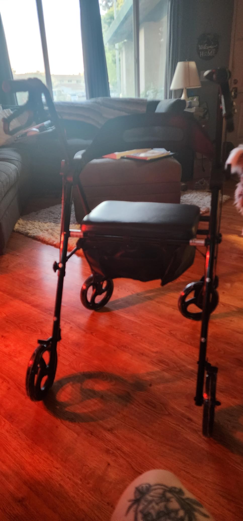 HOMLAND Foldable Rollator Walker with Seat for Seniors, 16