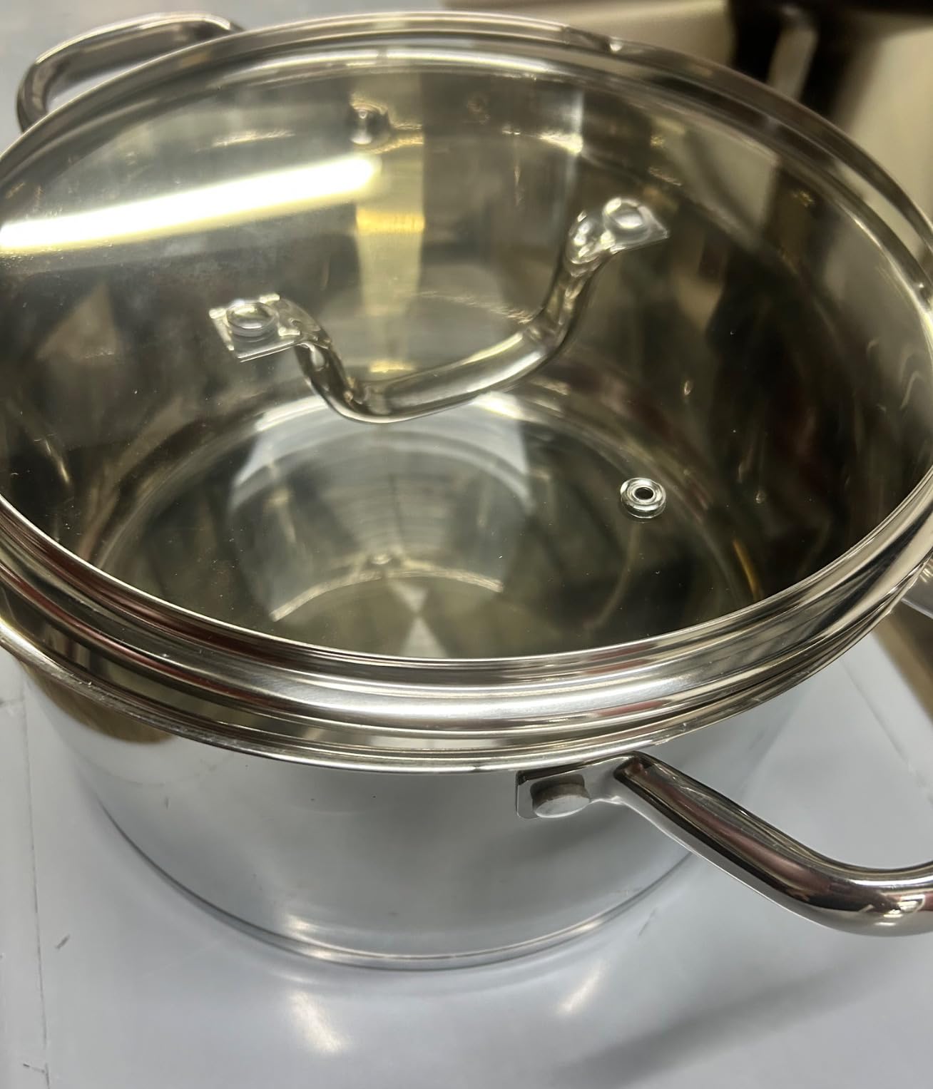 E-far 20 Qt Large Stock Canning Pot, Stainless Steel Stockpot with Lid customer photo 2