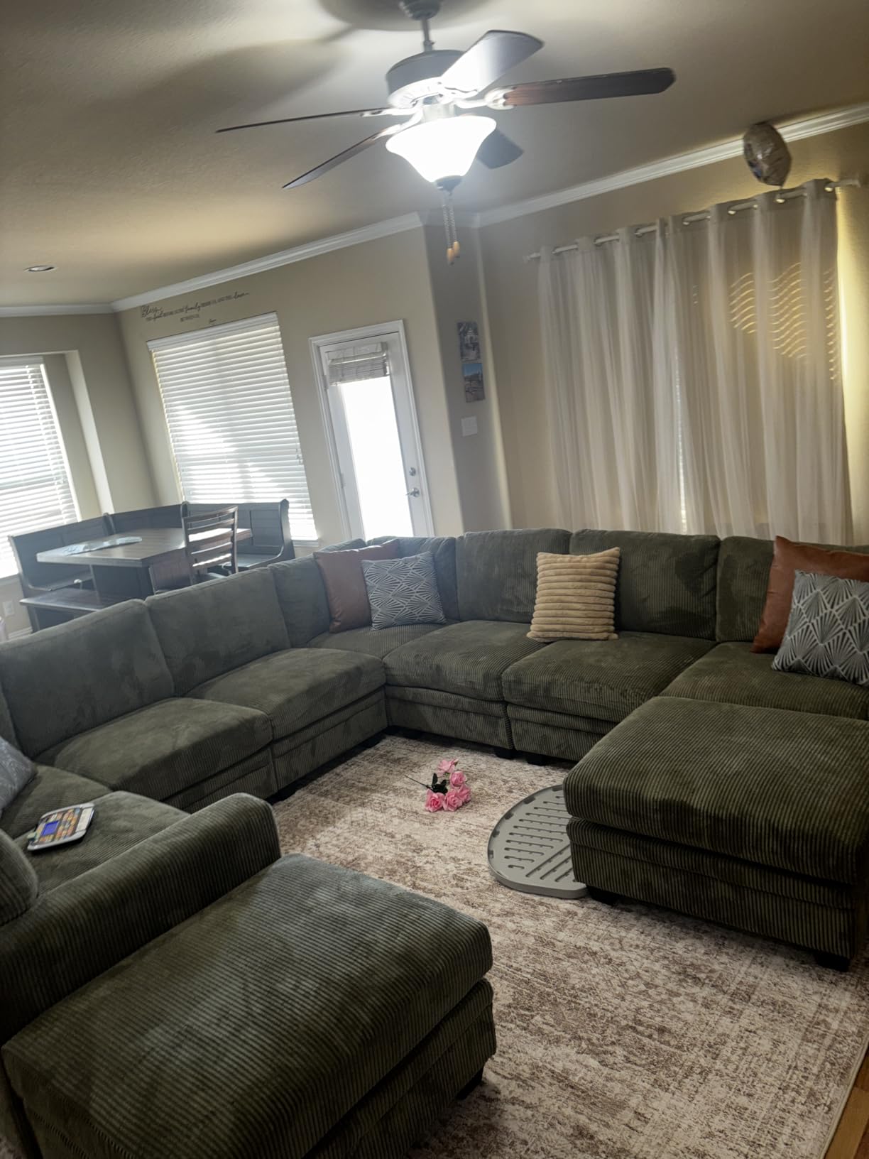 Legend Vansen Oversized Modular Sectional Sofa,U/L-Shaped Corduroy Couch with Ottoman,Deep Seat & Removable Cushion,Easy Assembly for Living Room Apartment customer photo 2