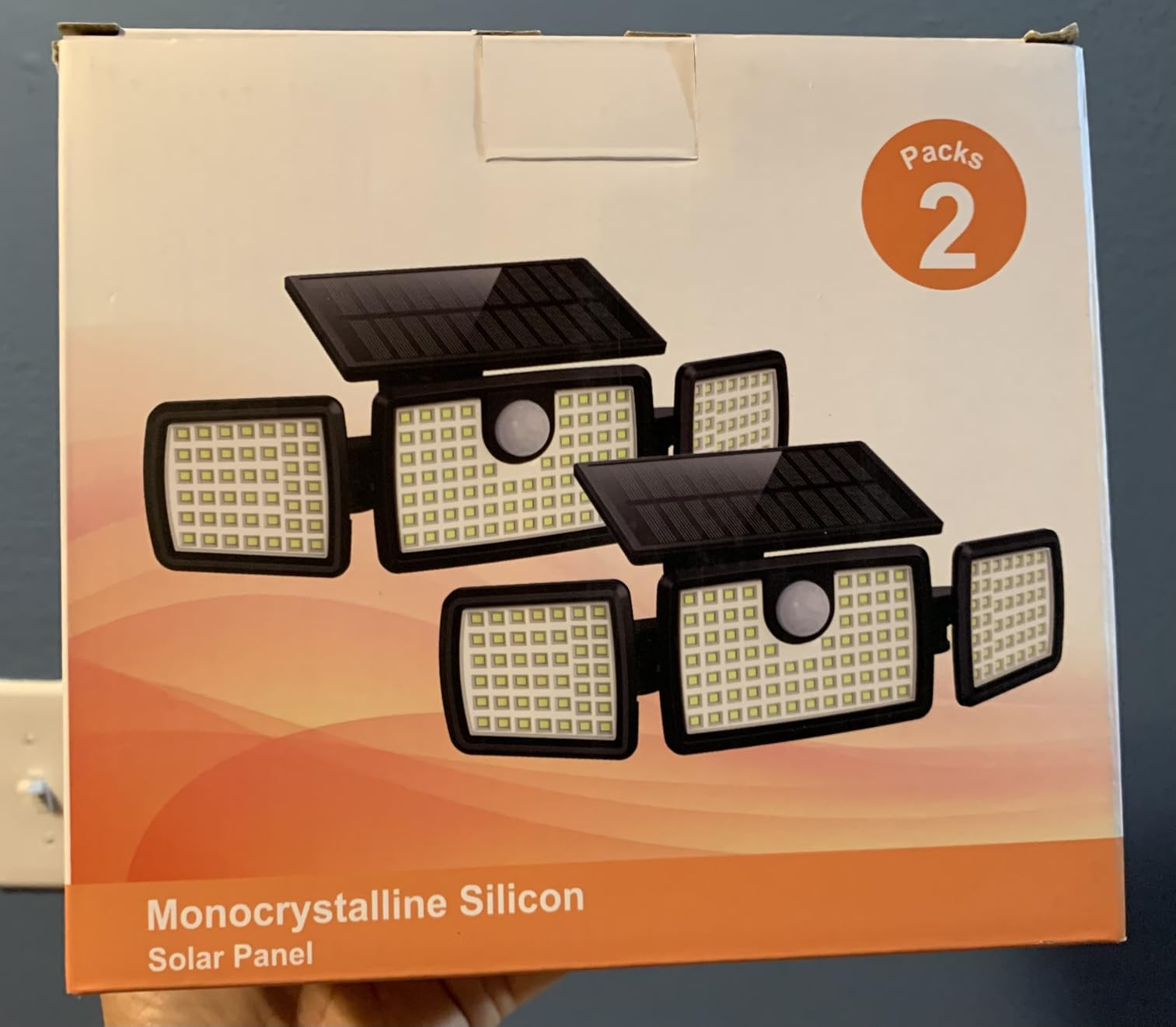 MIHANI Solar Flood Lights Outdoor, 2500LM Motion Sensor Security Lights with 270 Wide Angle, IP65 Waterproof, 3 Heads Solar Outdoor Lights for Patio, Yard, House, Garage (2 Pack) customer photo 2
