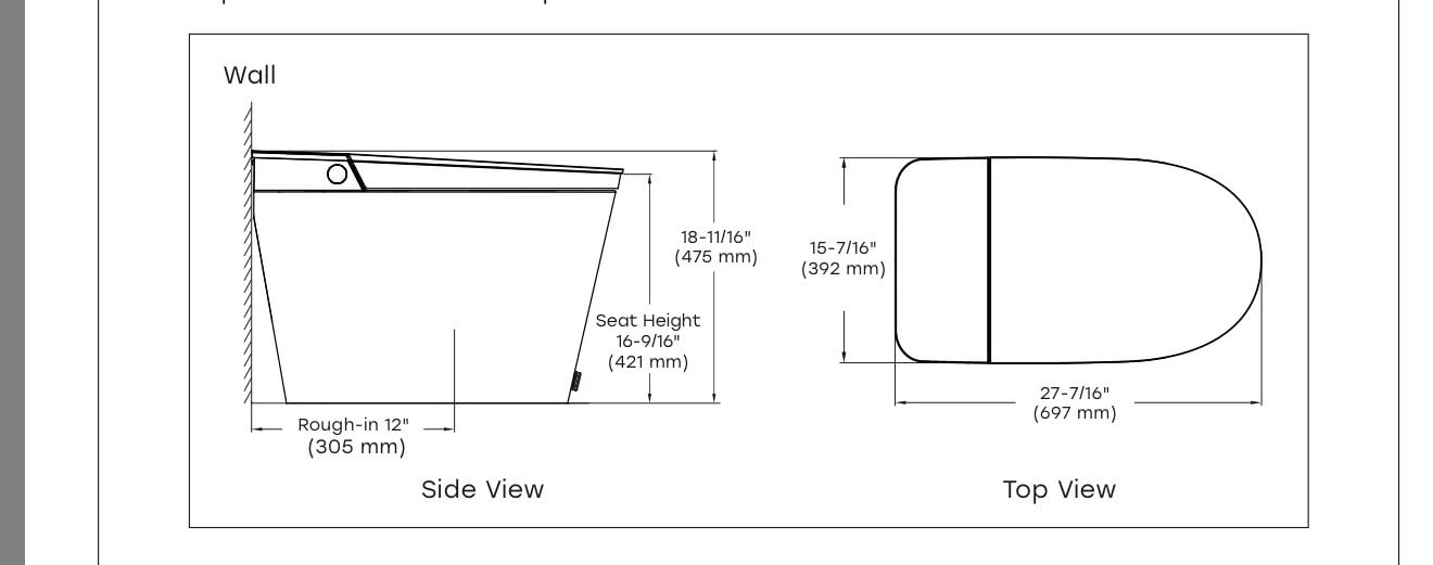 HOROW T38 Smart Toilet with Bidet, Auto Open/Close Lid, Deodorization customer photo 2