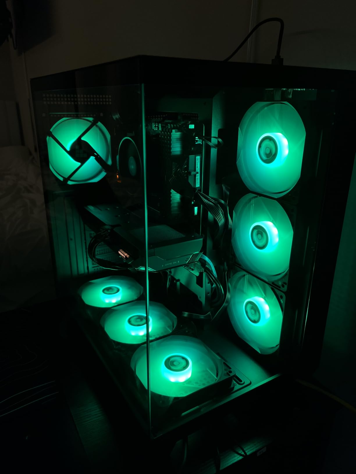 FOIFKIN F600 PC Case - Pre-Installed 7 PWM ARGB Fan, ATX Mid-Tower Gaming PC Case, 270° Panoramic Glass with Type-C, FOIFKIN (Black, F600) customer photo 2