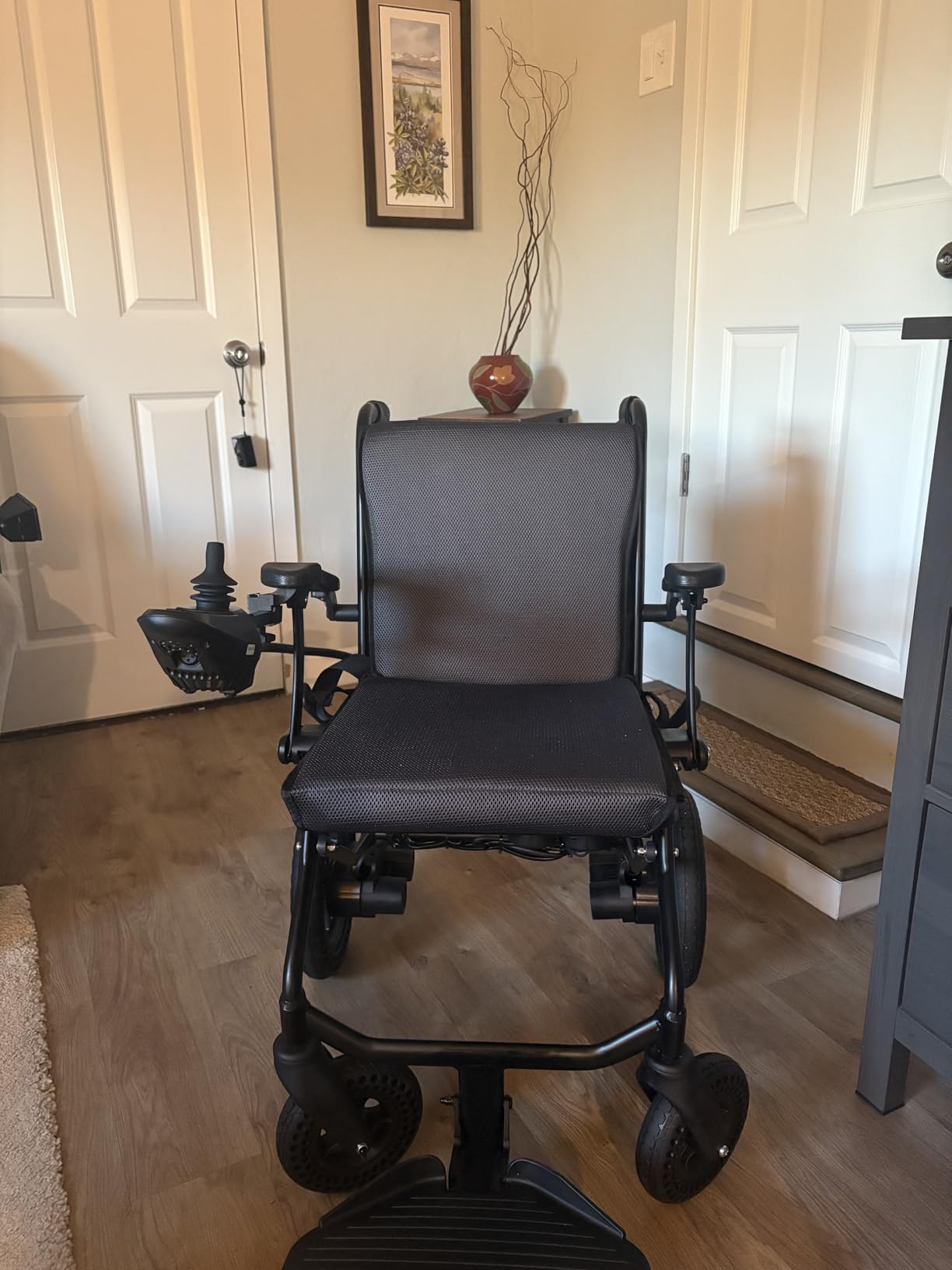 Lightweight Electric Wheelchair for Adults,33LBS Foldable Black customer photo 2