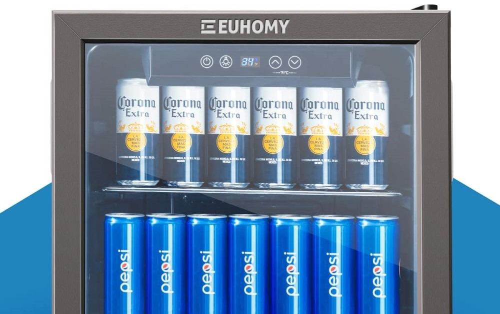 EUHOMY 24 Can Mini Fridge, 18L Beverage Refrigerator with Quiet Compressor customer photo 1