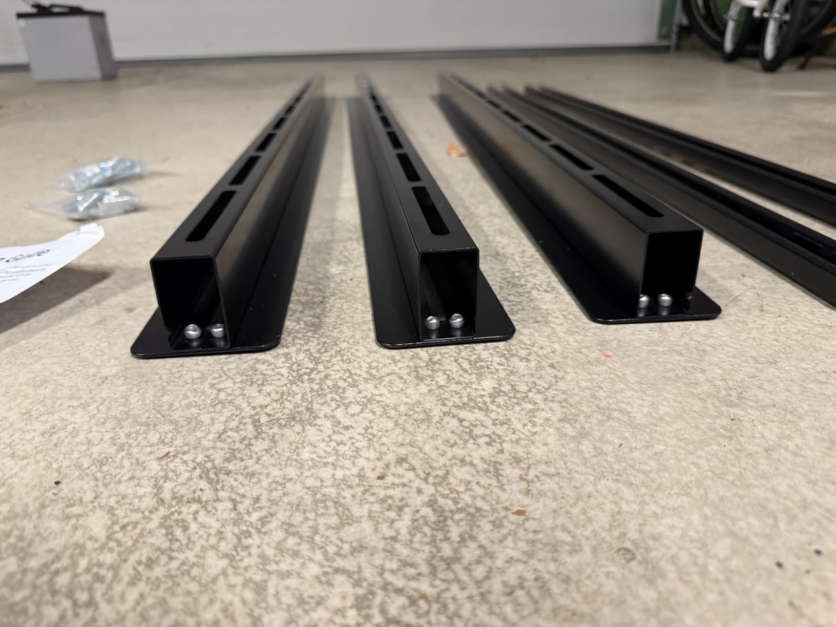 WALMANN Overhead Tote Storage Rails System, Garage Ceiling Bin Storage Rack customer photo 1