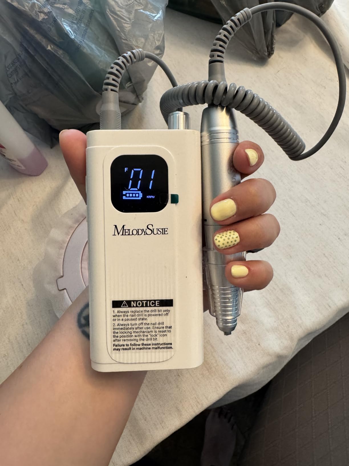 MelodySusie Clip-On SC300F Cordless Nail Drill 30,000 RPM for Beginners customer photo 1