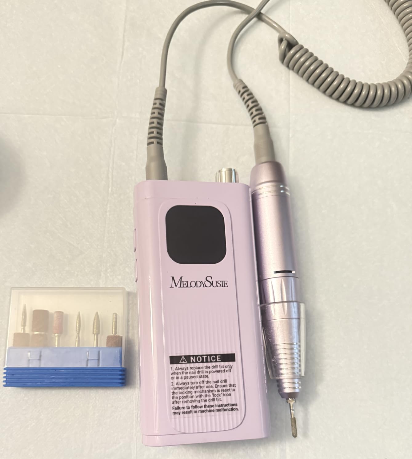MelodySusie Clip-On SC300F Cordless Nail Drill 30,000 RPM for Beginners customer photo 2