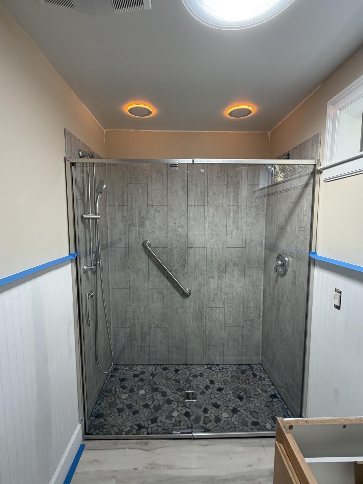 Palisade Vinyl Shower Surround Kit 78in x 60in x 32in, Urban Quarry customer photo 1