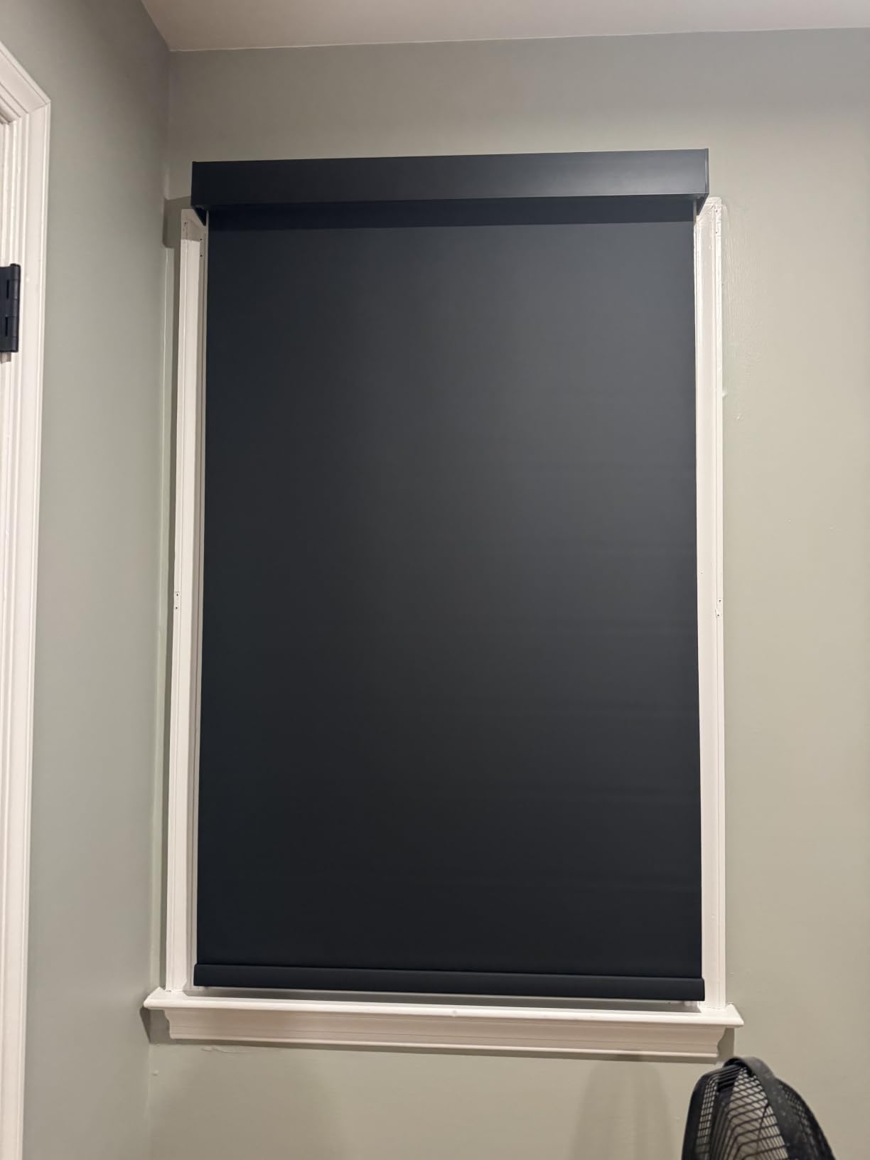 Persilux Blackout Roller Blinds for Indoor Windows, Cordless Roller Shades with Valance, Thermal Insulated Fabric Window Shades & Blinds, UV Protection Shades for Home and Bedroom (Black,46