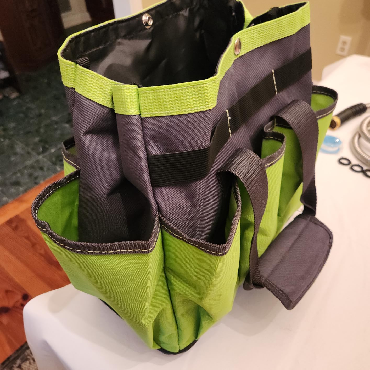 WORKPRO Garden Tool Bag with Waterproof Plastic Base, 8 Pockets customer photo 1
