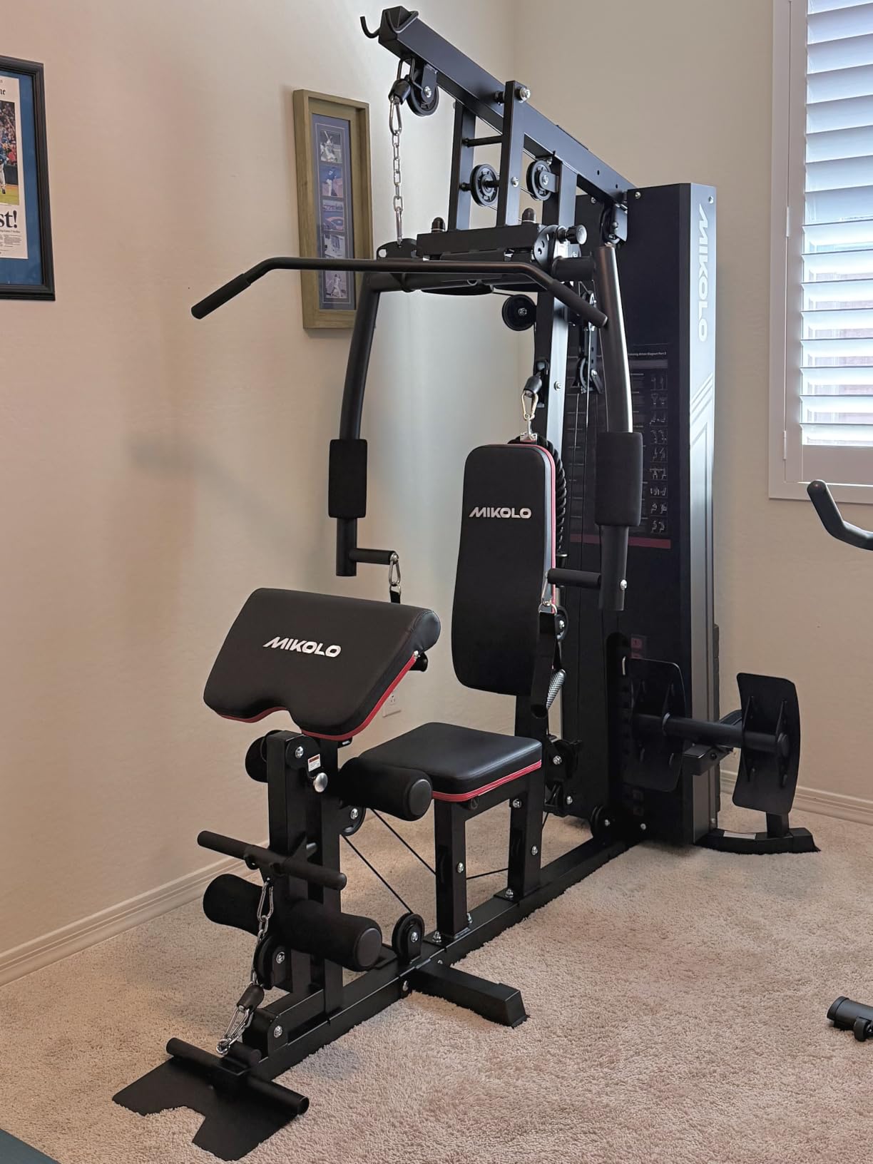 Mikolo Home Gym, Workout Station with 150LBS Weight Stack, Multifunctional Home Gym Equipment, Exercise Equipment for Full Body Strength Training customer photo 1