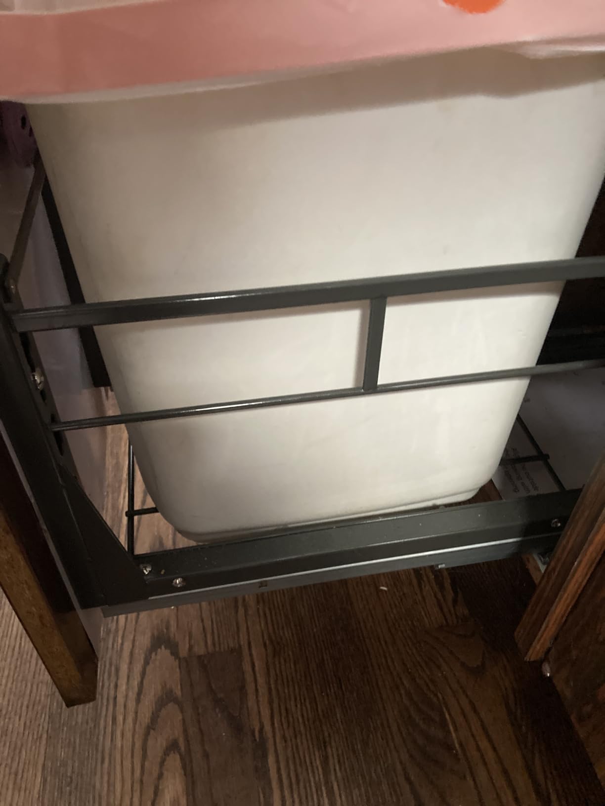 YJHome Double Pull Out Trash Can Cabinet with Soft-Close Slides customer photo 2