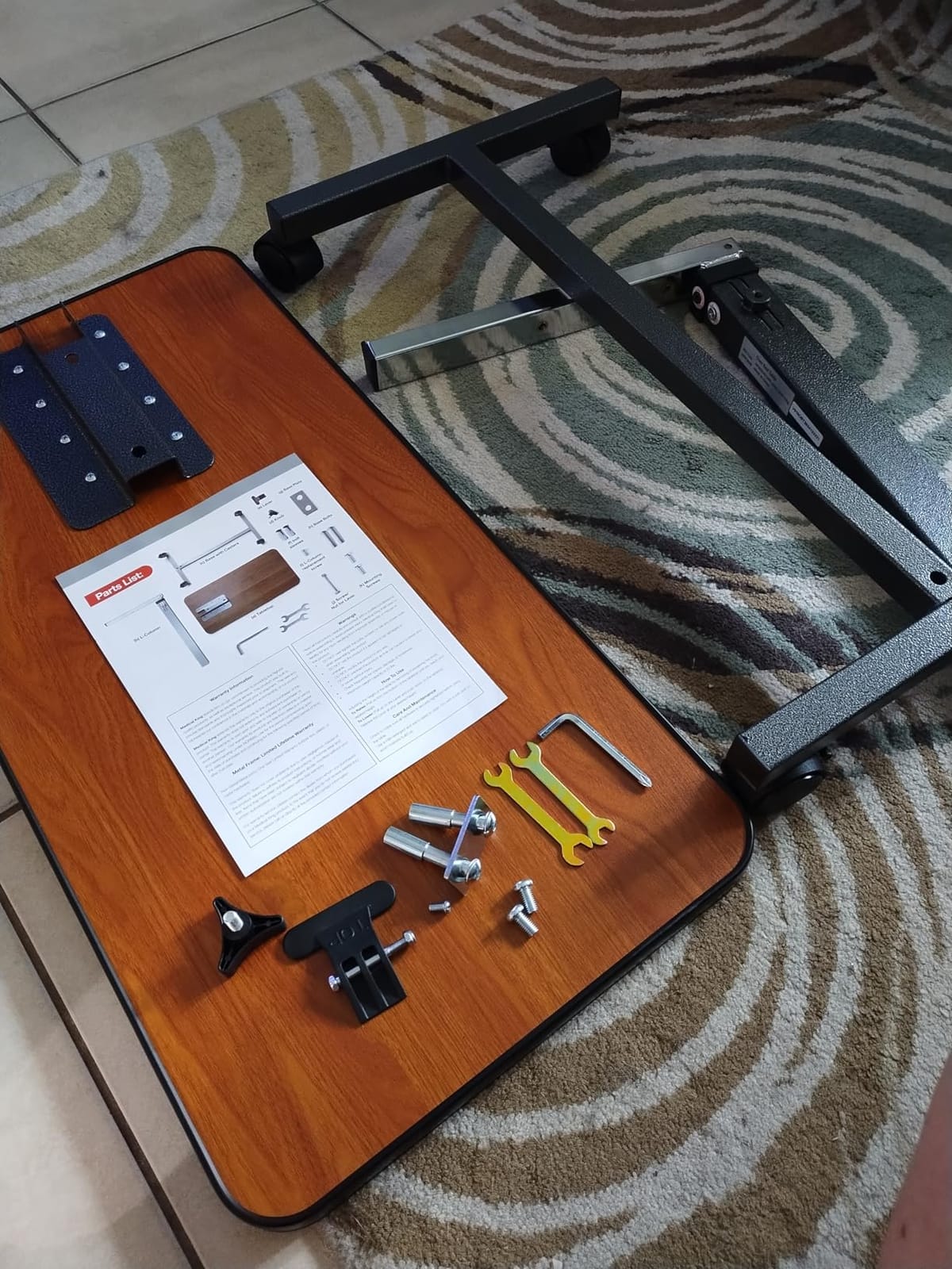 Medical king Adjustable Overbed Bedside Table Hospital Table customer photo 2