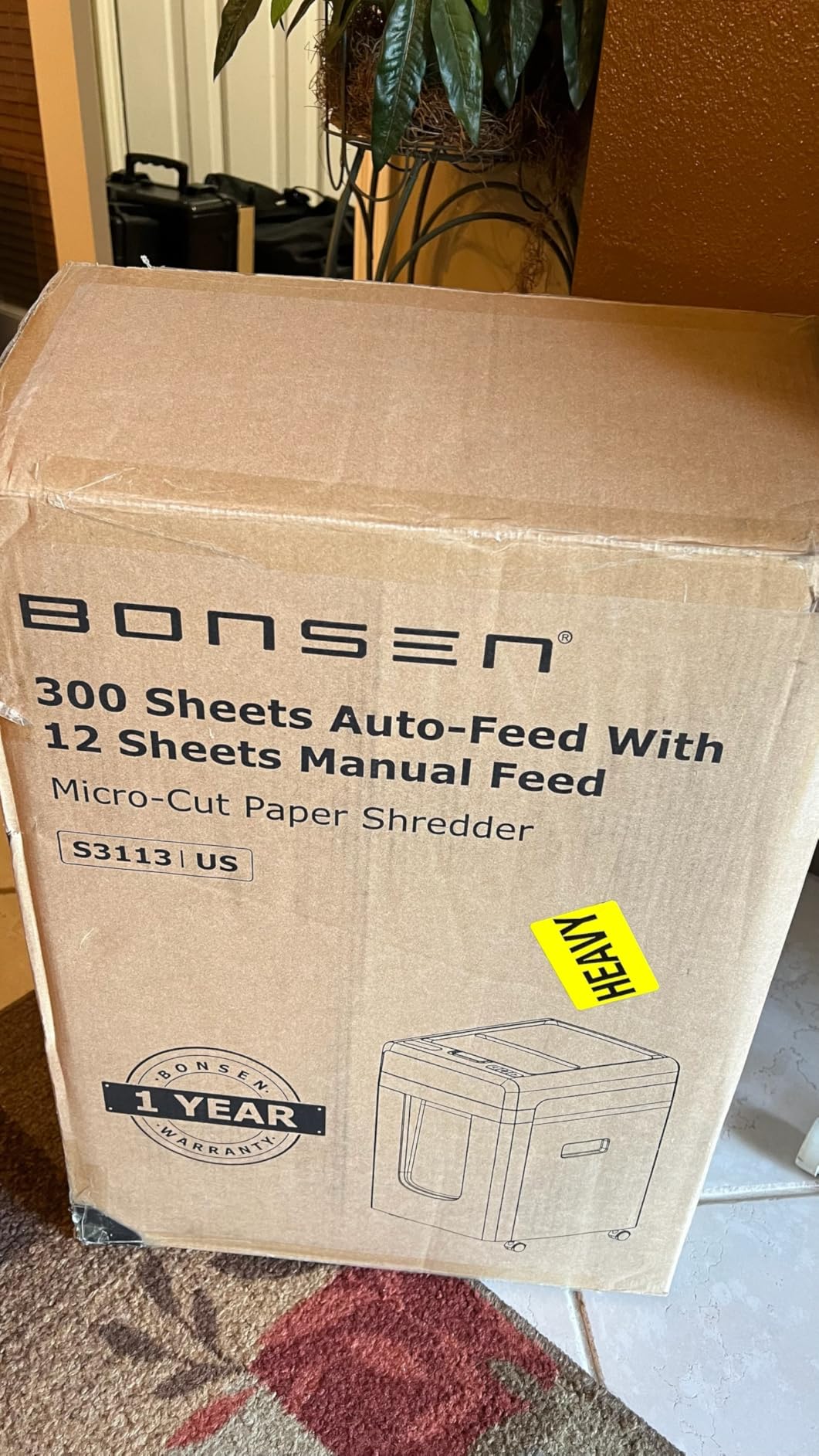 BONSEN 300-Sheet Auto Feed Micro Cut Heavy Duty Paper Shredder for Office customer photo 1