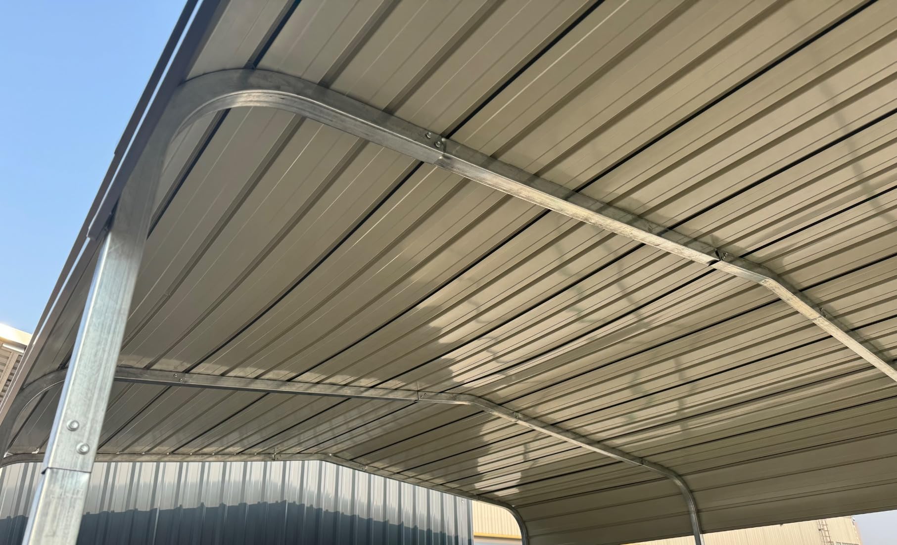 Xilingol Metal Carport, Heavy Duty Carport Canopy with Galvanized Steel Frame and Roof, Outdoor Storage Shed, Car Tent Garage Shelter for Pickup, Truck, Boat and Tractor (12x20 FT) customer photo 1