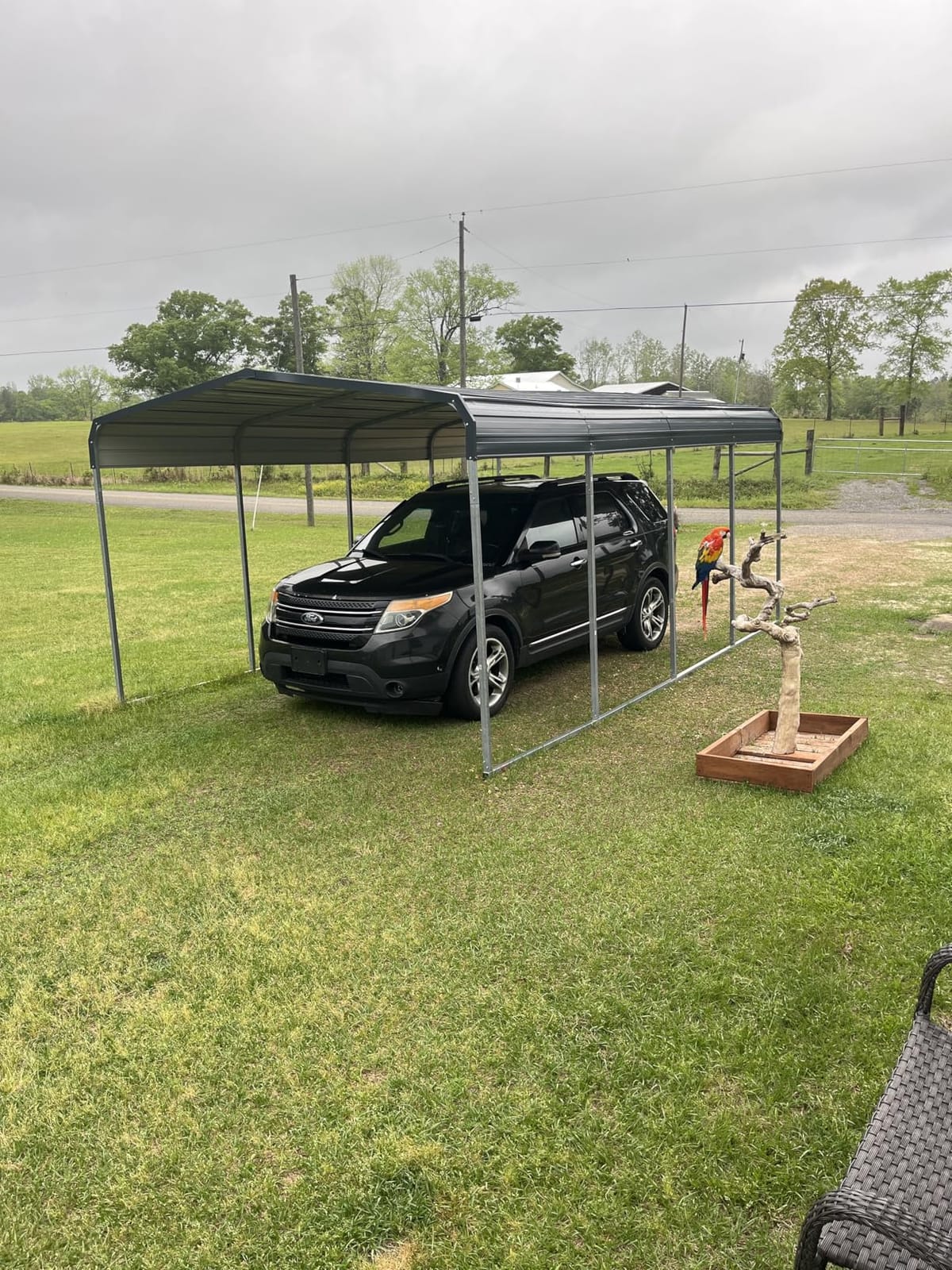 Xilingol Metal Carport, Heavy Duty Carport Canopy with Galvanized Steel Frame and Roof, Outdoor Storage Shed, Car Tent Garage Shelter for Pickup, Truck, Boat and Tractor (12x20 FT) customer photo 2
