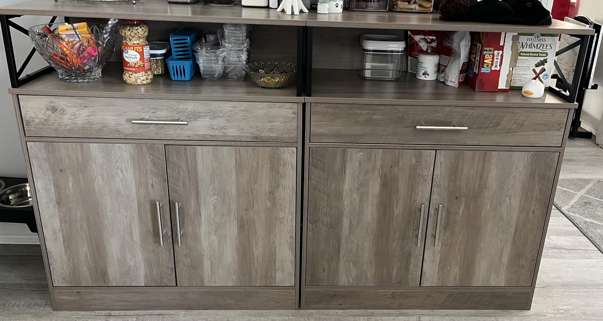 Shintenchi Farmhouse Storage Cabinets, Kitchen Barn Door Cabinet customer photo 1