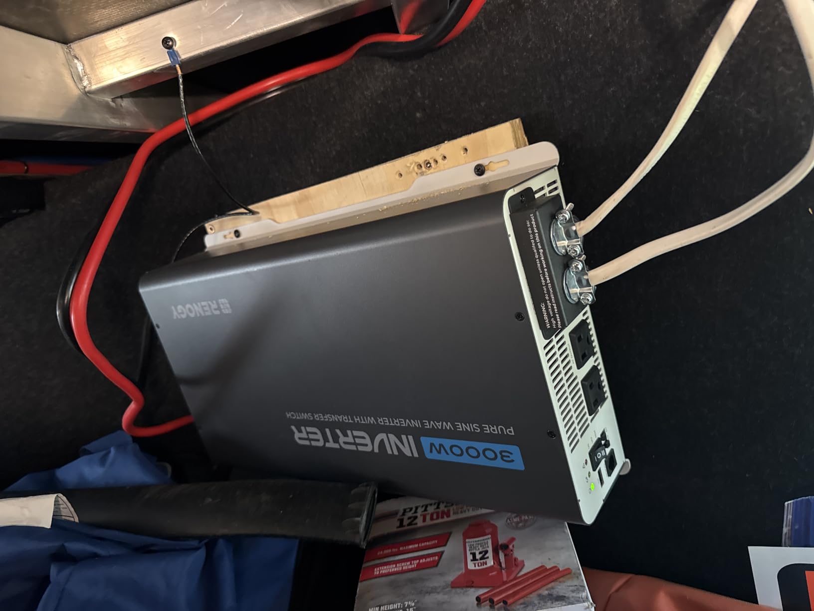 Renogy Inverter PUH, 3000W Pure Sine Wave Power Inverter with UPS Transfer Switch & Bluetooth, 12V DC to 120V AC Converter for RV, Truck, Home, Camping - 6000W Surge Power, Remote Monitoring customer photo 1