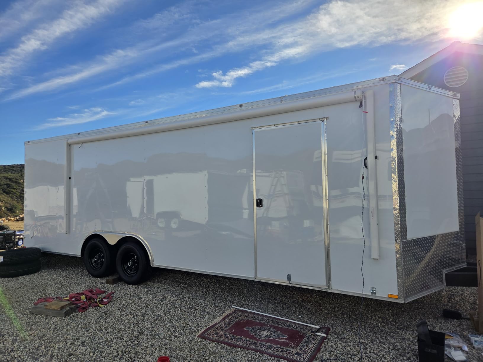 YESCAMP Motorized RV Awning Complete Kit Retractable Electric Camper Awning for RV, Trailers, 5th Wheel, Toy Haulers, Motohome RV Trailer Awning for Camper or RV (20Ft, White Frame, Grey Fade) customer photo 2